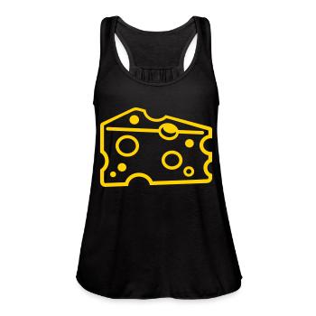 Cheese - Women's Flowy Tank Top by Bella - black - Front - Julia (174cm)