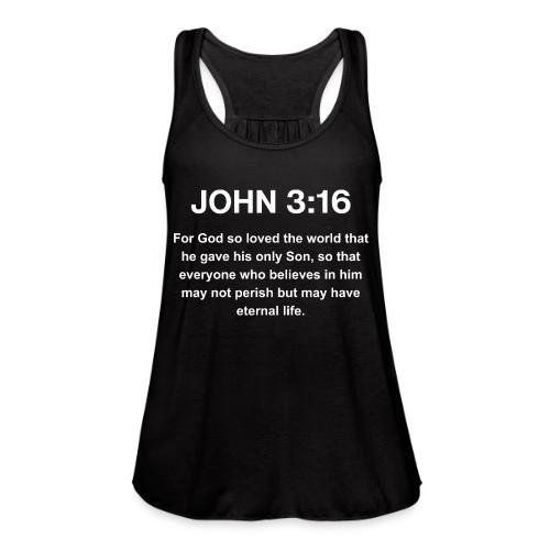 John 3:16 Christian Apparel â White - Women's Flowy Tank Top by Bella
