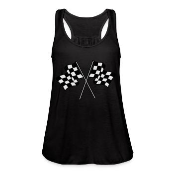 Checkered Finishing Flags - Women's Flowy Tank Top by Bella - black - Front - Julia (174cm)