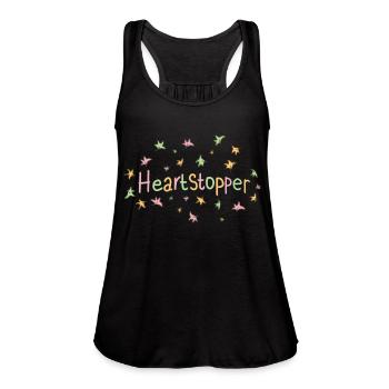 Heartstopper Active - Women's Flowy Tank Top by Bella - black - Front - Julia (174cm)