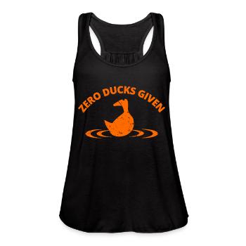 Zero Ducks Given - Women's Flowy Tank Top by Bella - black - Front - Julia (174cm)