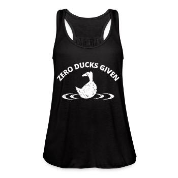 Zero Ducks Given - Women's Flowy Tank Top by Bella - black - Front - Julia (174cm)