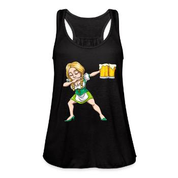 Waitress Dabbing for Men and Women - Women's Flowy Tank Top by Bella - black - Front - Julia (174cm)