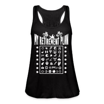 Retirement gift idea Congratulations RETIREMENT - Women's Flowy Tank Top by Bella - black - Front - Julia (174cm)