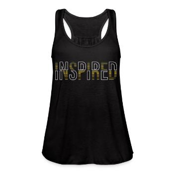 Inspired - Women's Flowy Tank Top by Bella - black - Front - Julia (174cm)