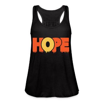 Hope - Inspirational - Women's Flowy Tank Top by Bella - black - Front - Julia (174cm)