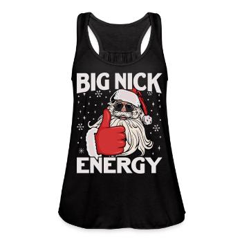 Big Nick Energy Santa - Women's Flowy Tank Top by Bella - black - Front - Julia (174cm)