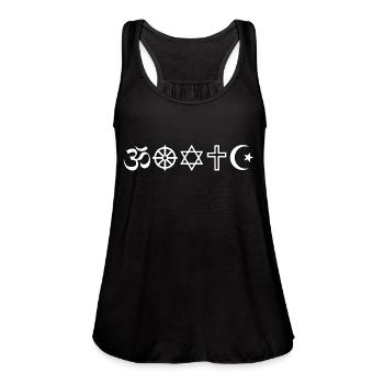 World religions - Women's Flowy Tank Top by Bella - black - Front - Julia (174cm)