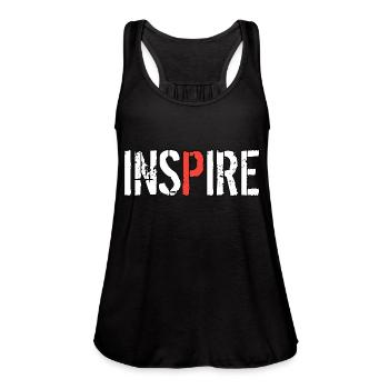 Inspire - Women's Flowy Tank Top by Bella - black - Front - Julia (174cm)