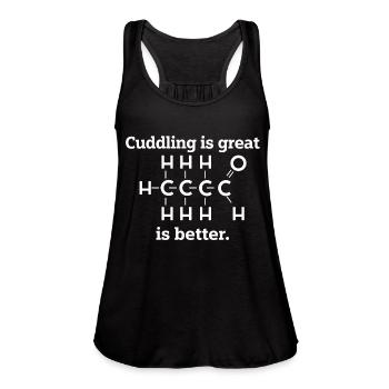Cuddling Great Carbon Nerd Chemistry Geek Love Cou - Women's Flowy Tank Top by Bella - black - Front - Julia (174cm)