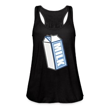 Milk - Women's Flowy Tank Top by Bella - black - Front - Julia (174cm)
