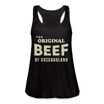 food beef original - Women's Flowy Tank Top by Bella - black - Front - Julia (174cm)
