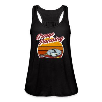 Group Panning - Gold Panning Mining - Women's Flowy Tank Top by Bella - black - Front - Julia (174cm)
