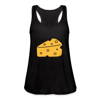 Cheese - Women's Flowy Tank Top by Bella - black - Front - Julia (174cm)