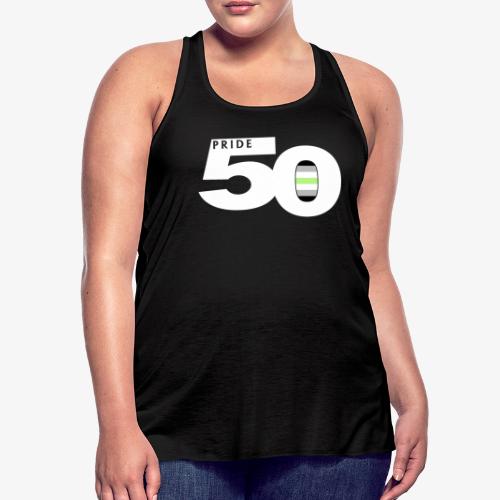 50 Pride Agender Pride Flag - Women's Flowy Tank Top by Bella