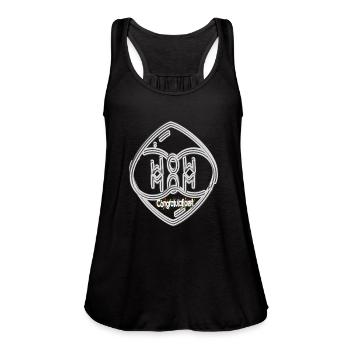 wow mom congratulations artwork - Women's Flowy Tank Top by Bella - black - Front - Julia (174cm)