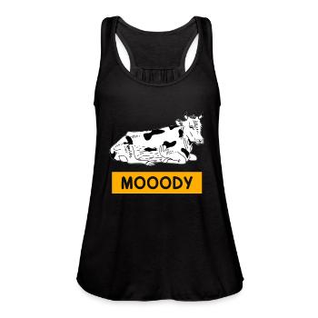 Cow - Women's Flowy Tank Top by Bella - black - Front - Julia (174cm)