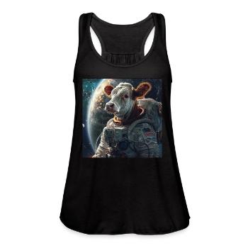 Cow - Women's Flowy Tank Top by Bella - black - Front - Julia (174cm)