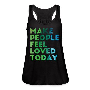 Inspirational Words Inspiration - Women's Flowy Tank Top by Bella - black - Front - Julia (174cm)
