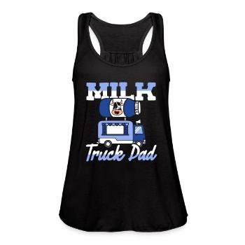 Milk Dad Milk Truck - Women's Flowy Tank Top by Bella - black - Front - Julia (174cm)
