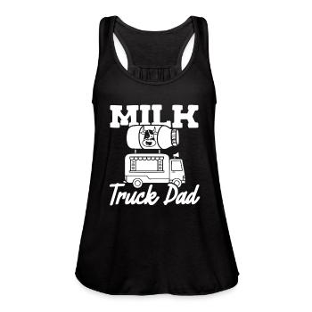 Milk Father Milk Truck - Women's Flowy Tank Top by Bella - black - Front - Julia (174cm)