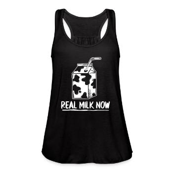 Milk Carton Milk Truck - Women's Flowy Tank Top by Bella - black - Front - Julia (174cm)