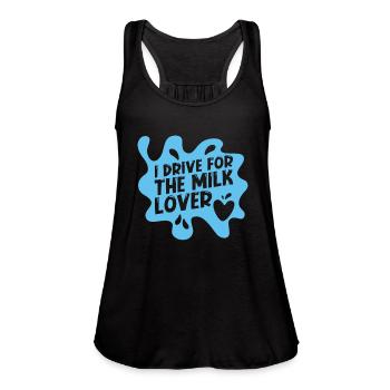 Milk Milkman Milk Truck - Women's Flowy Tank Top by Bella - black - Front - Julia (174cm)