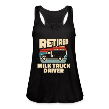Milk Milk Truck - Women's Flowy Tank Top by Bella - black - Front - Julia (174cm)