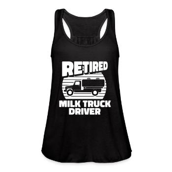 Milk Milk Truck - Women's Flowy Tank Top by Bella - black - Front - Julia (174cm)