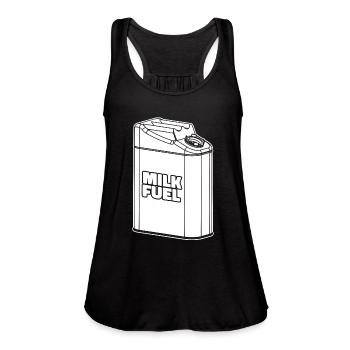 Milk Milk Truck - Women's Flowy Tank Top by Bella - black - Front - Julia (174cm)