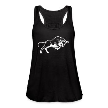 Bull - Women's Flowy Tank Top by Bella - black - Front - Julia (174cm)