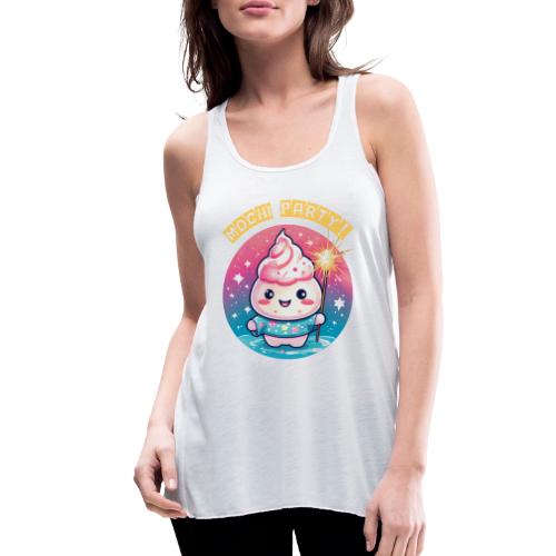 Kawaii Mochi Ice Cream: Coolest Treat for Summers - Women's Flowy Tank Top by Bella