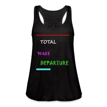 Total Wait Departure - Women's Flowy Tank Top by Bella - black - Front - Julia (174cm)
