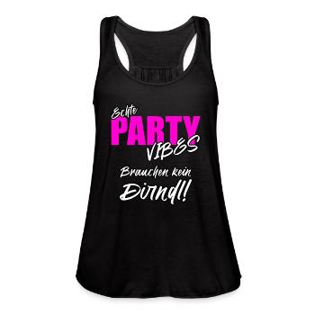 Real Party Vibes Do Not Need A Dirndl! - Women's Flowy Tank Top by Bella - black - Front - Julia (174cm)