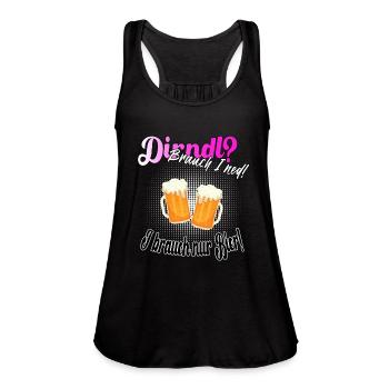 Dirndl? Need I Ned - Women's Flowy Tank Top by Bella - black - Front - Julia (174cm)