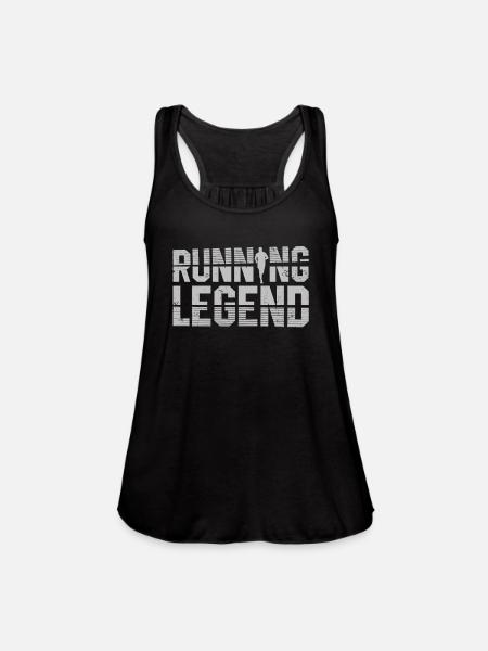 Running Legend Runner Marathon Trail Running - Women's Flowy Tank Top by Bella - black
