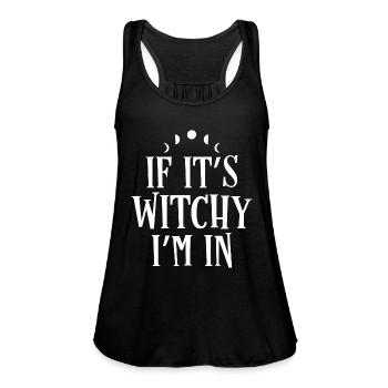 witch - Women's Flowy Tank Top by Bella - black - Front - Julia (174cm)