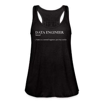 Data Engineer - Women's Flowy Tank Top by Bella - black - Front - Julia (174cm)