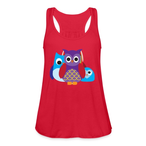 Cute Owls Eyes - Women's Flowy Tank Top by Bella