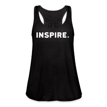 Inspire - Women's Flowy Tank Top by Bella - black - Front - Julia (174cm)