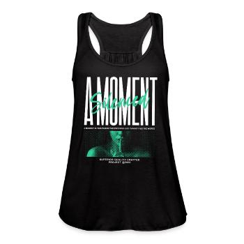 A Moment Streetwear - Women's Flowy Tank Top by Bella - black - Front - Julia (174cm)