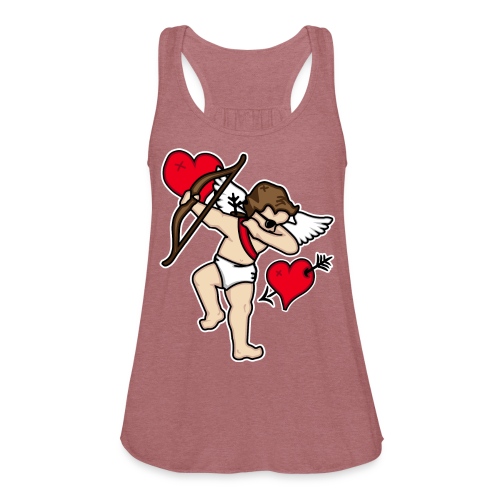 Dabbing Cupid For Valentines Day Gift T shirts - Women's Flowy Tank Top by Bella