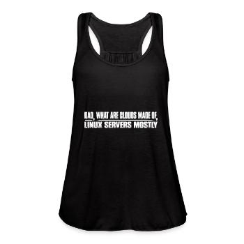 What Are Clouds Made Of, Linux Servers Mostly 10 - Women's Flowy Tank Top by Bella - black - Front - Julia (174cm)