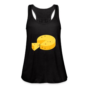 Cheese - Women's Flowy Tank Top by Bella - black - Front - Julia (174cm)