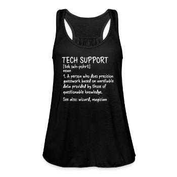 Tech Support Definition - Women's Flowy Tank Top by Bella - black - Front - Julia (174cm)