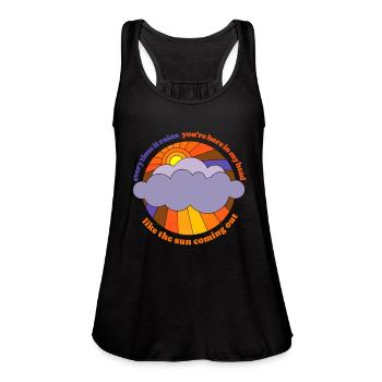 Aesthetic Style - Women's Flowy Tank Top by Bella - black - Front - Julia (174cm)