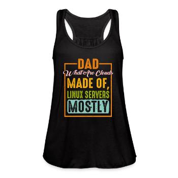 What Are Clouds Made Of, Linux Servers Mostly 9 - Women's Flowy Tank Top by Bella - black - Front - Julia (174cm)