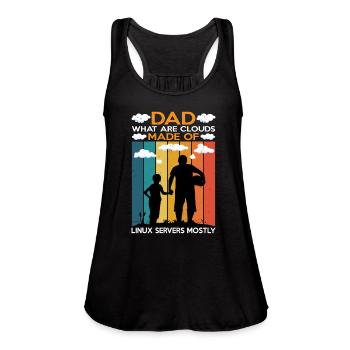 What Are Clouds Made Of, Linux Servers Mostly 7 - Women's Flowy Tank Top by Bella - black - Front - Julia (174cm)