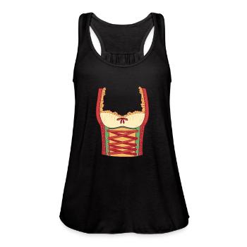 Barmaid Oktoberfest Funny German Woman Dirndl - Women's Flowy Tank Top by Bella - black - Front - Julia (174cm)