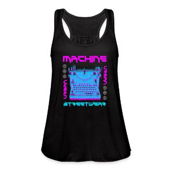 Machine Streetwear - Women's Flowy Tank Top by Bella - black - Front - Julia (174cm)